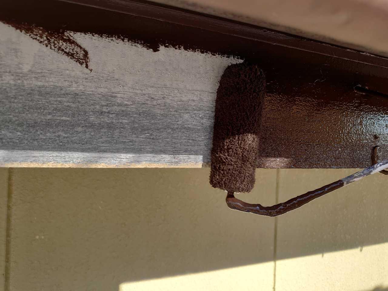 【破風・鼻隠し塗装】下塗り