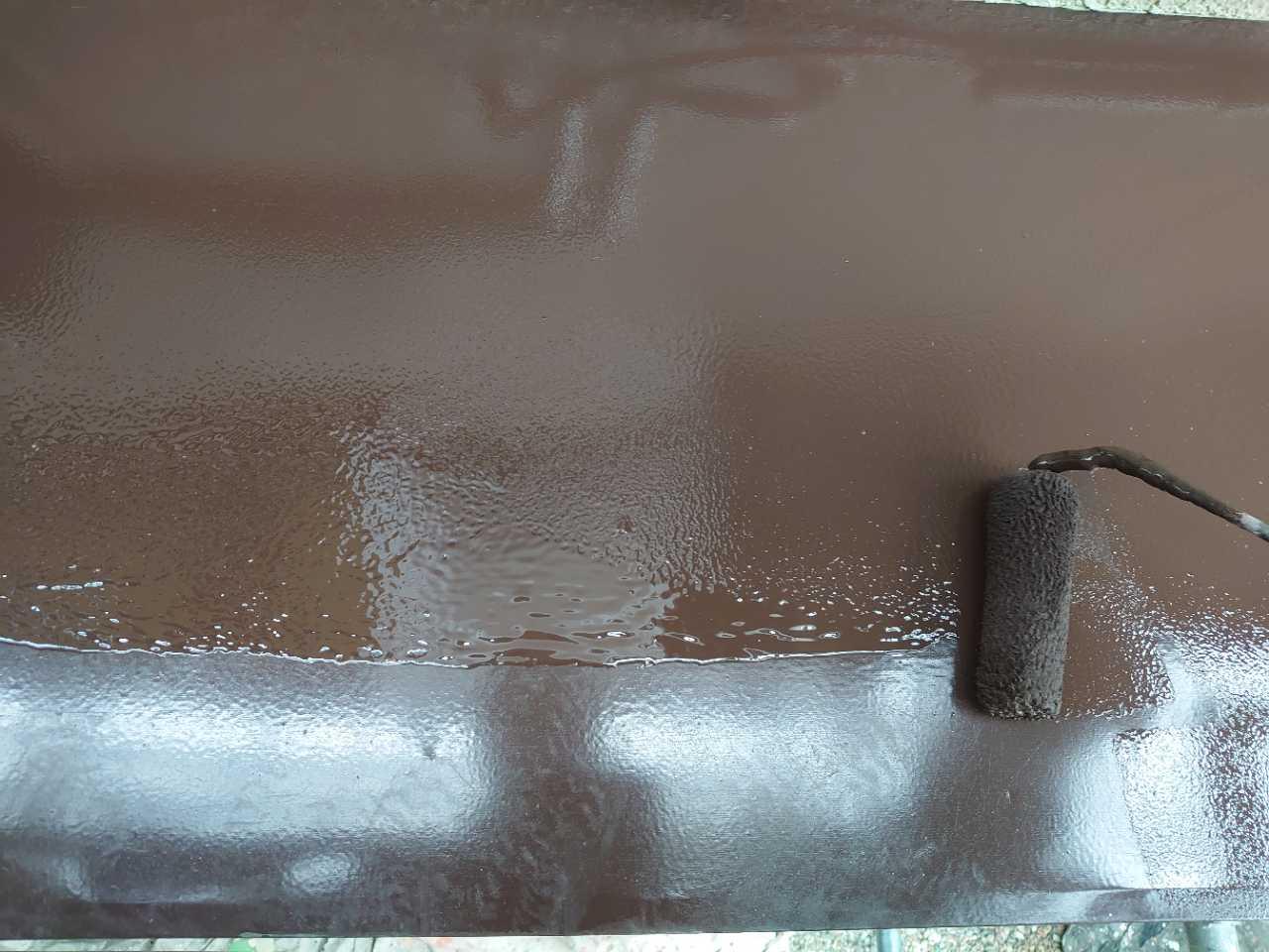 【庇塗装】上塗り