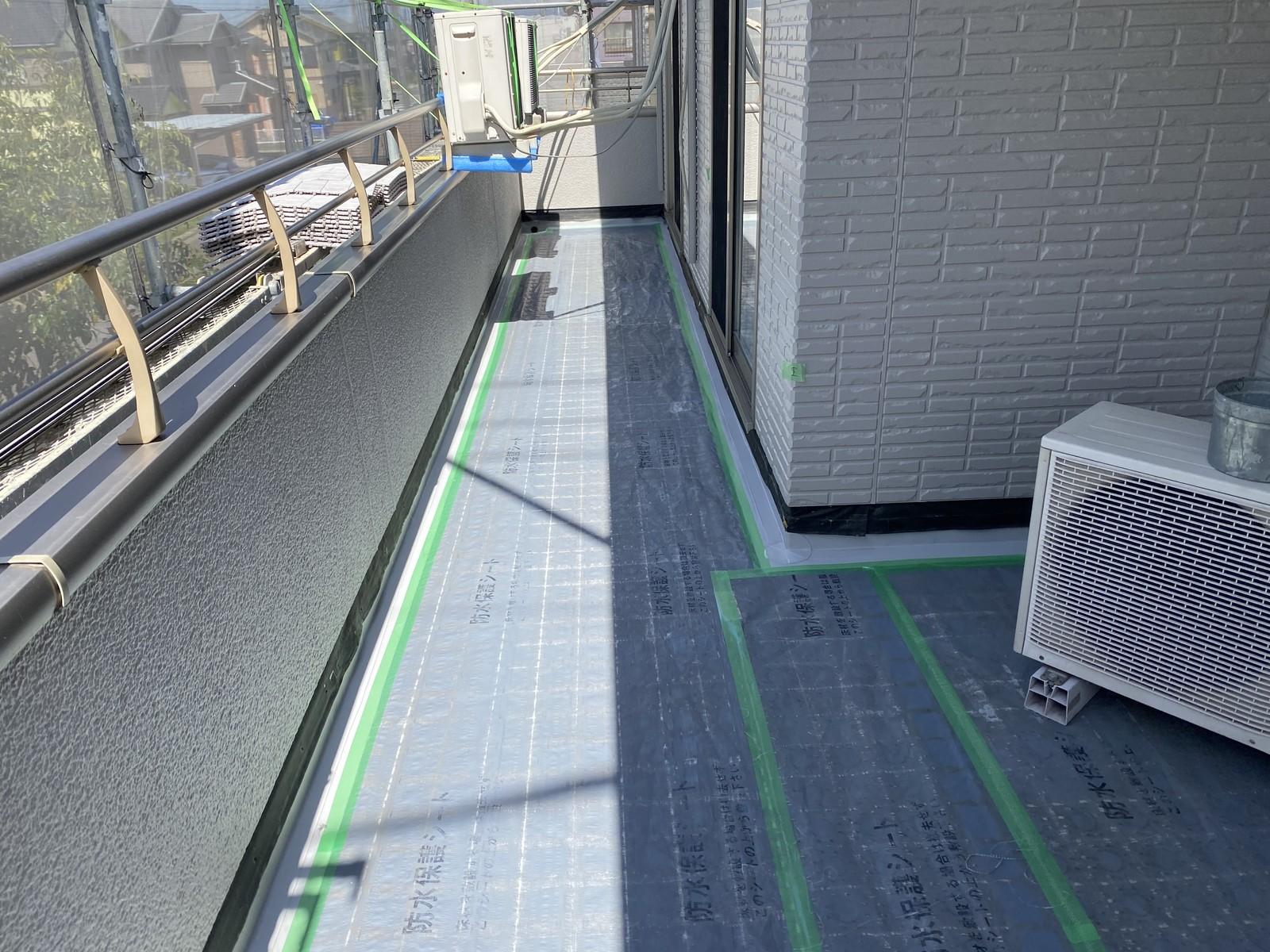 【防水工事】トップコート塗布