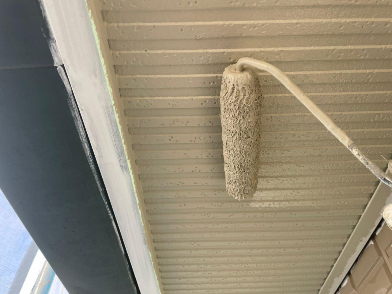 【軒天塗装】上塗り