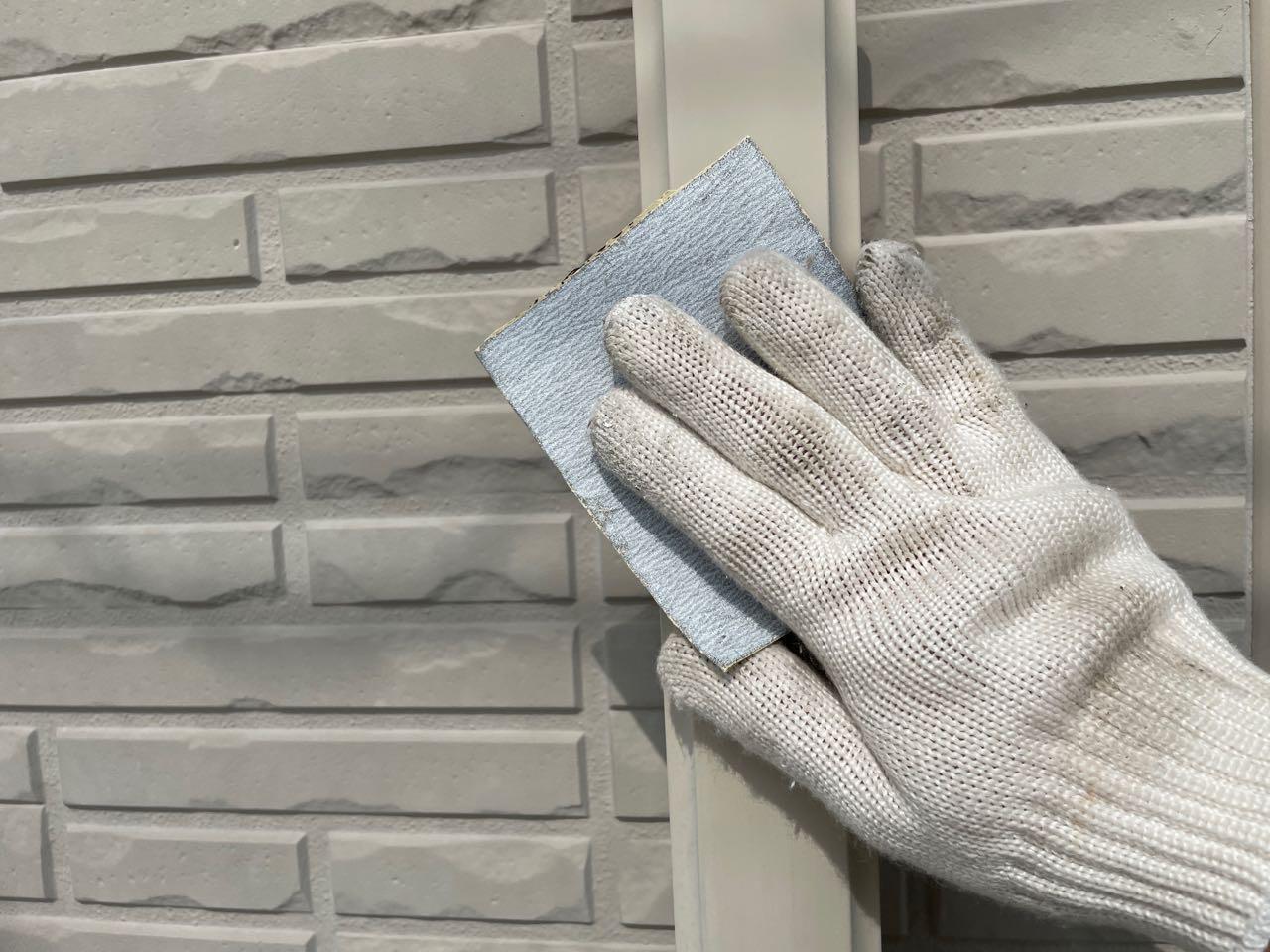 【雨樋塗装】ケレン作業