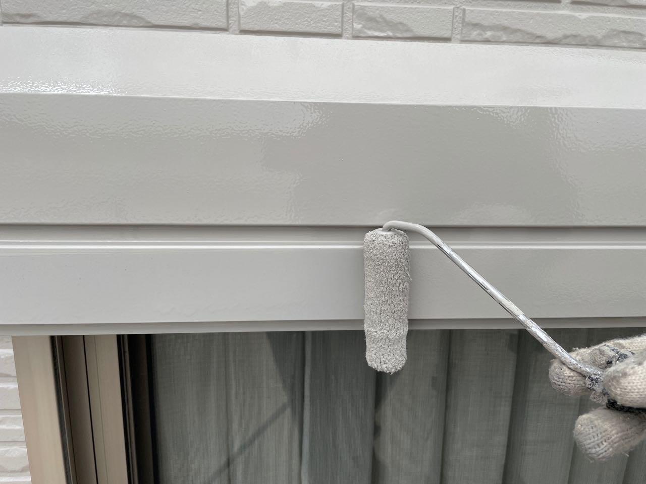 【シャッターボックス塗装】上塗り