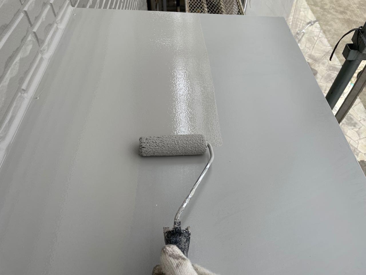 【庇塗装】上塗り