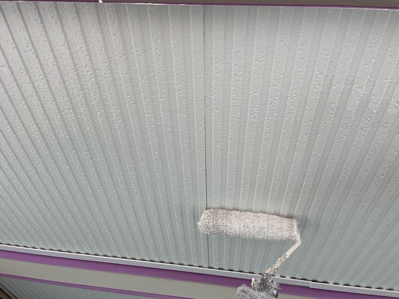 【軒天塗装】上塗り