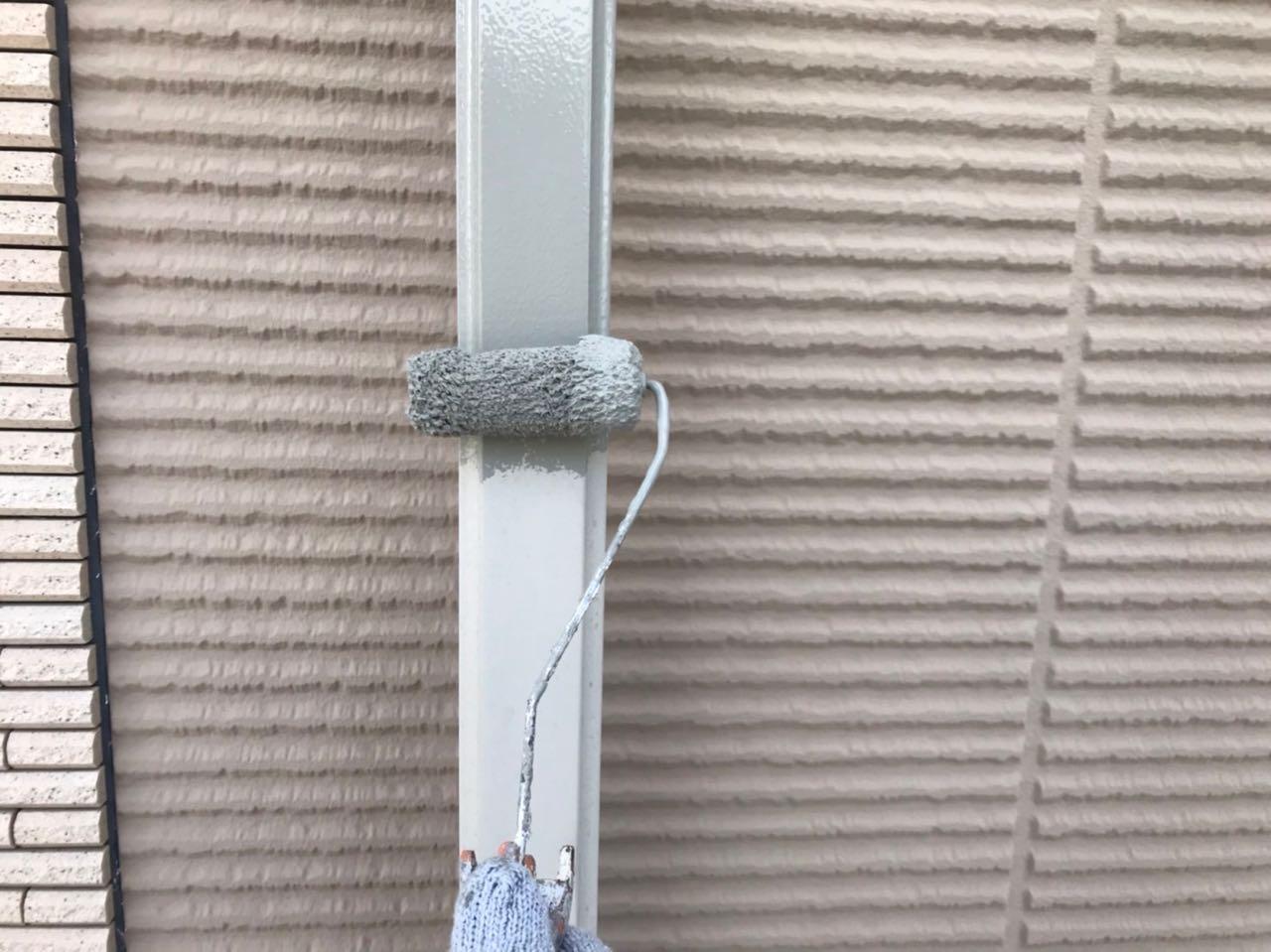 【雨樋塗装】下塗り