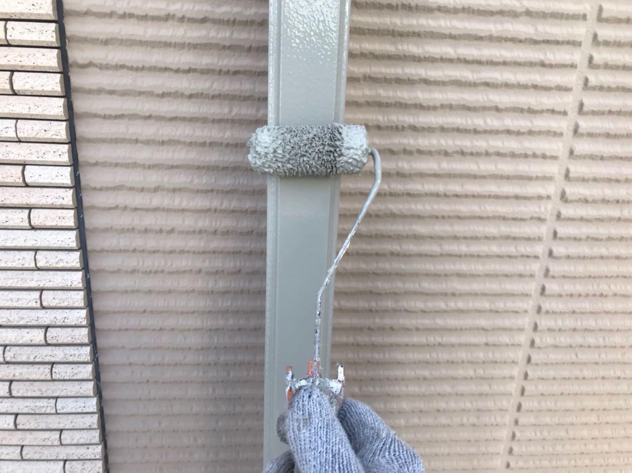 【雨樋塗装】上塗り