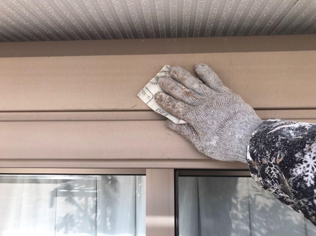 【シャッターボックス塗装】ケレン作業