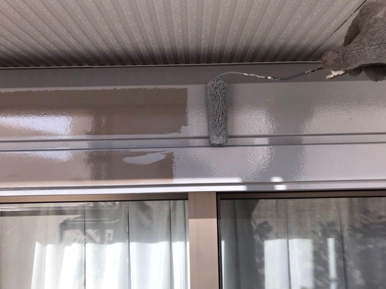 【シャッターボックス塗装】下塗り