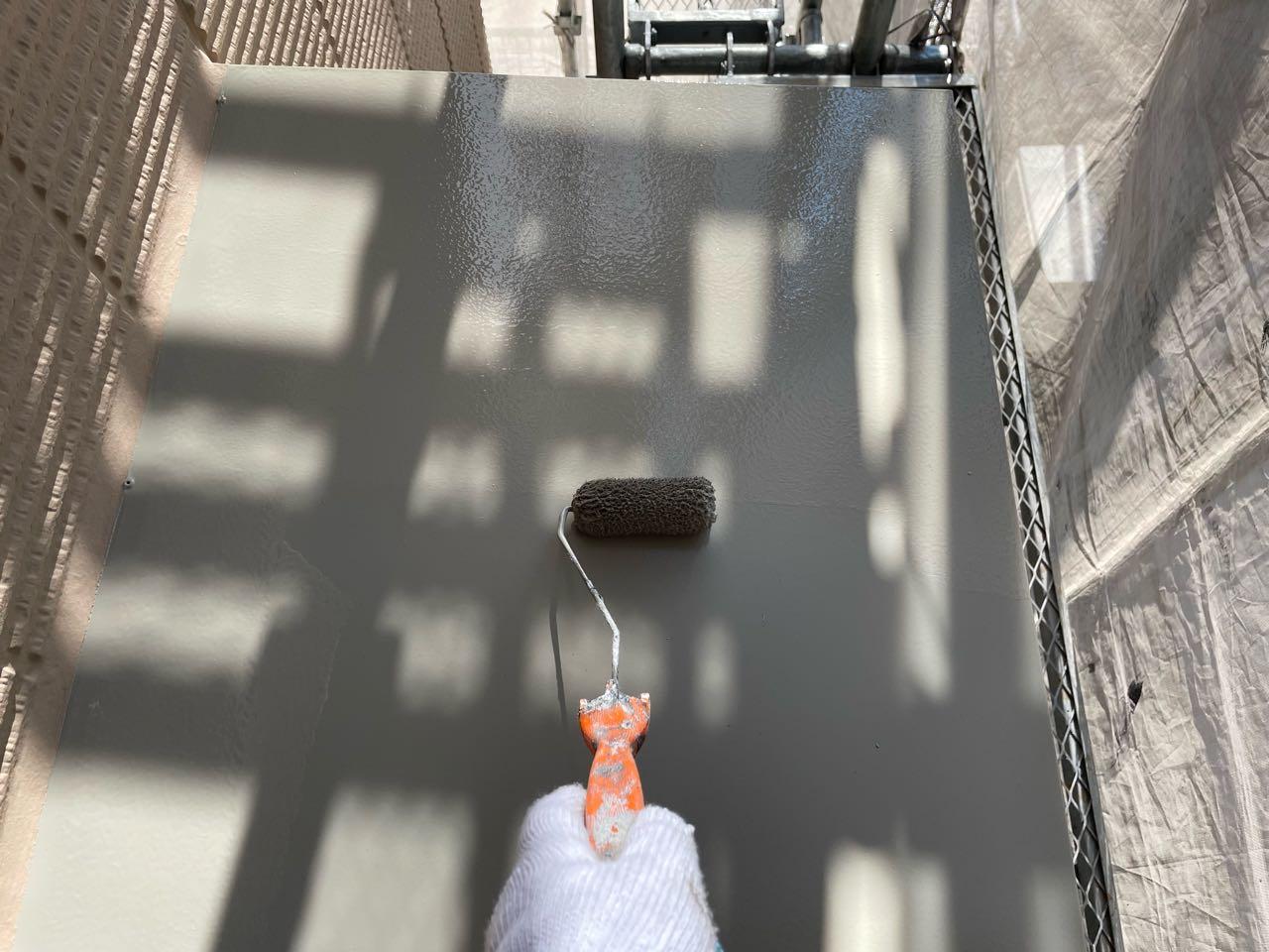 【庇塗装】上塗り