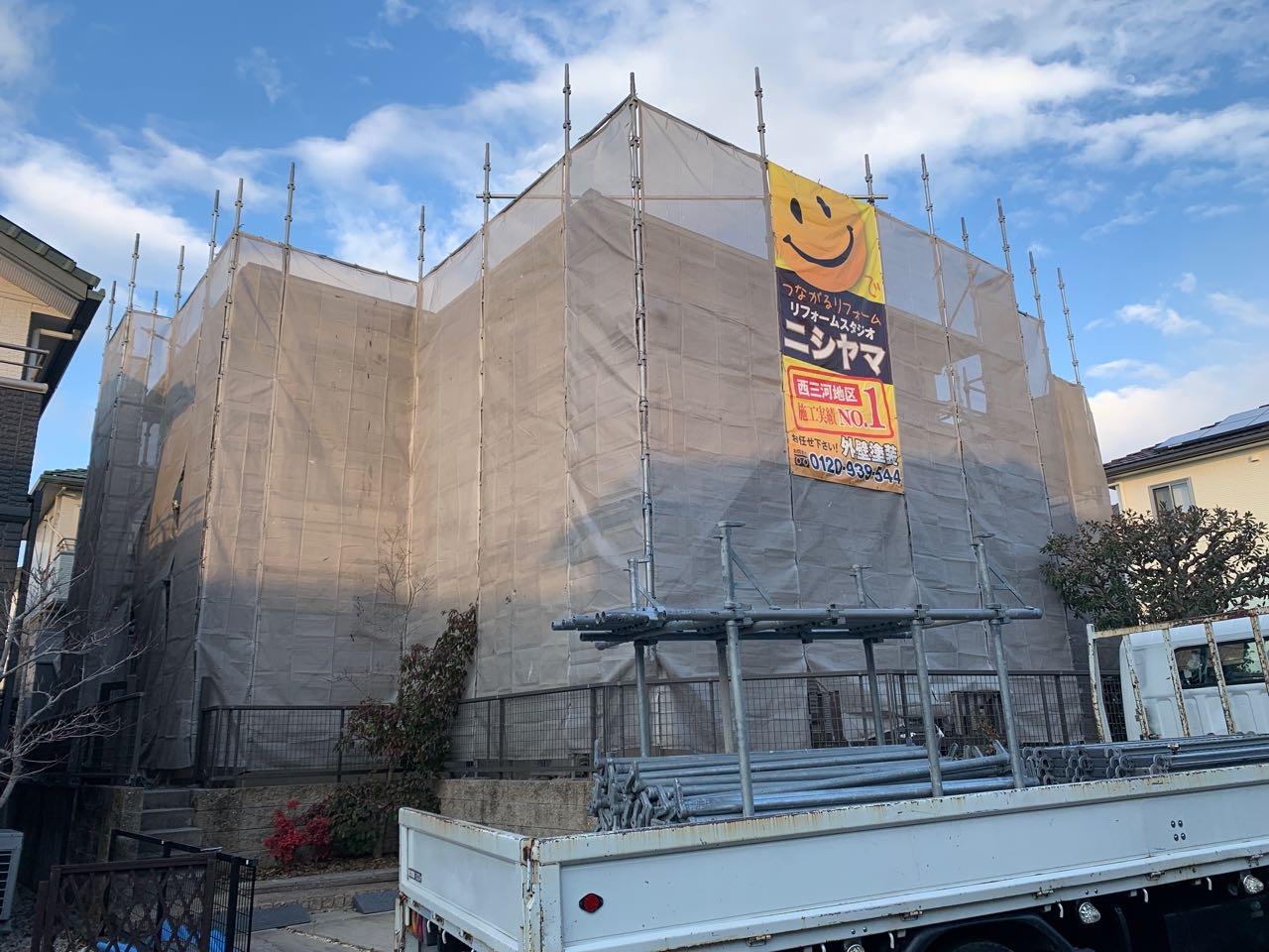 【足場設置工事】完了全景