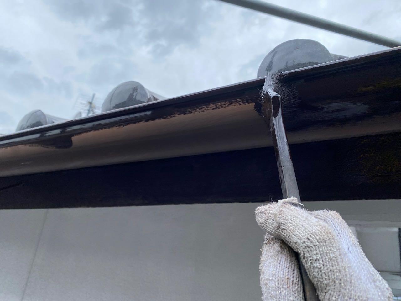 【雨樋塗装】下塗り