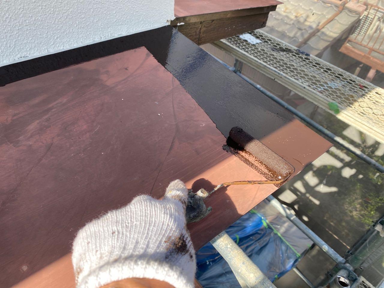 【庇塗装】下塗り