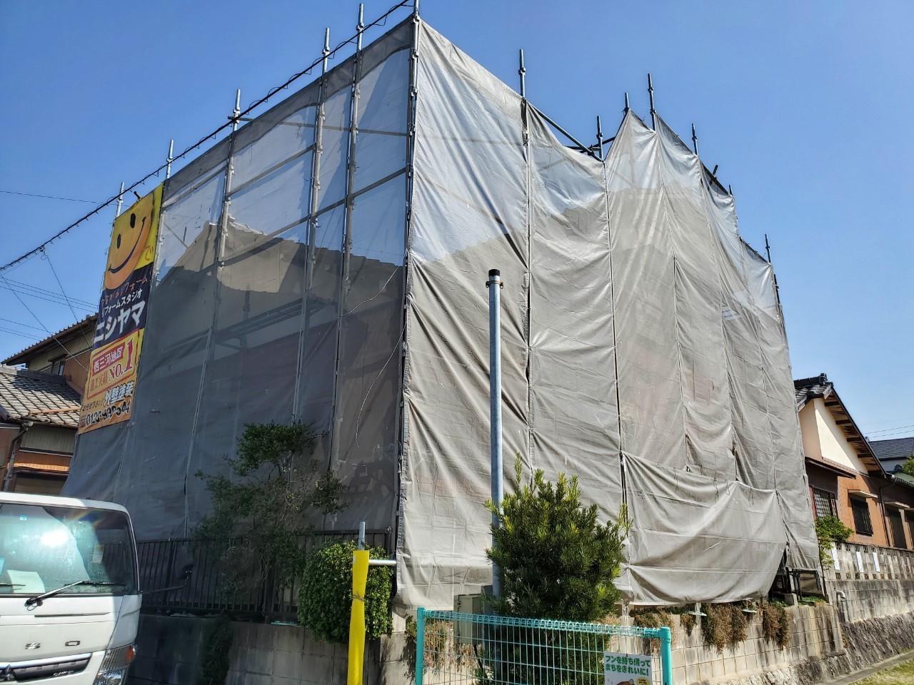 【足場設置工事】完了全景