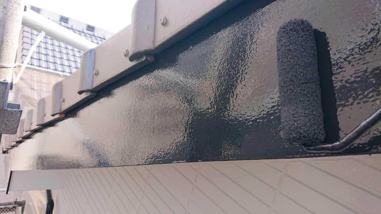 【破風・鼻隠し塗装】上塗り