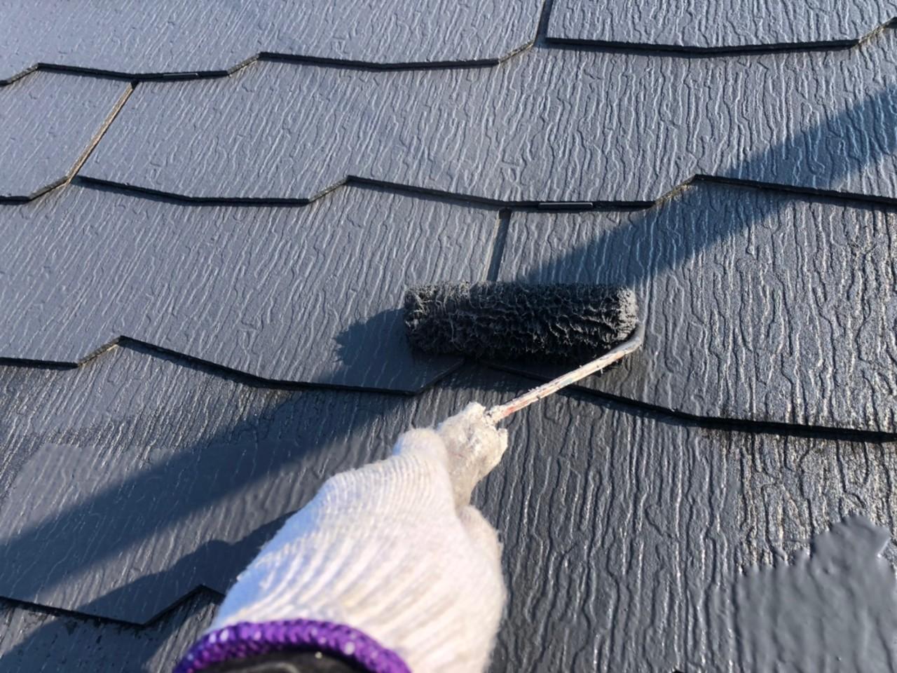 【屋根塗装】中塗り