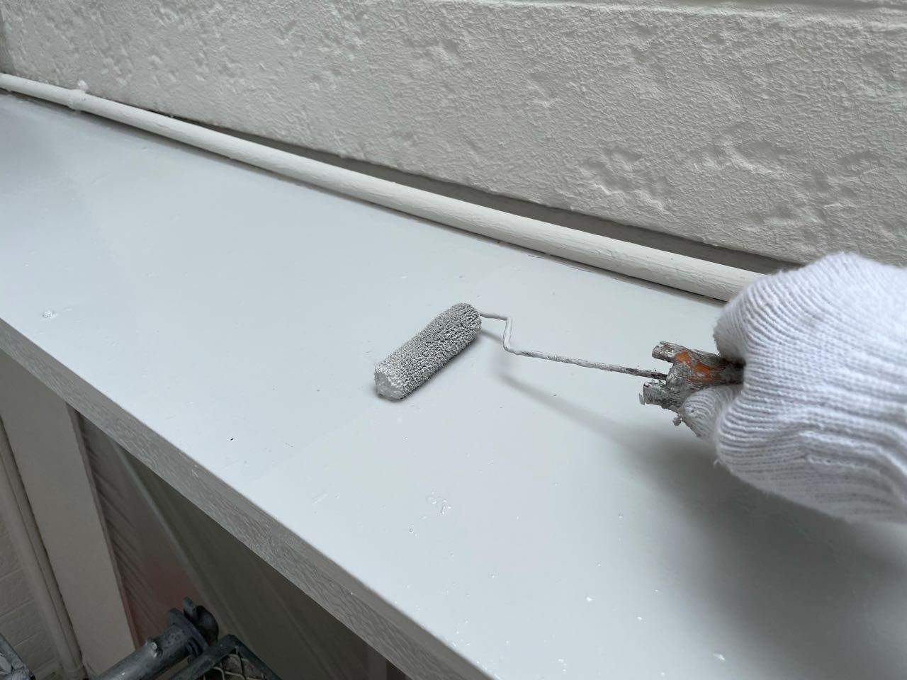 【シャッターボックス塗装】上塗り