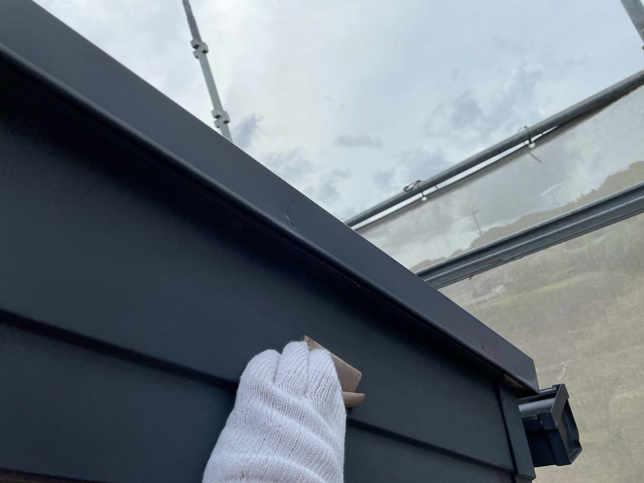 【破風・鼻隠し塗装】ケレン作業