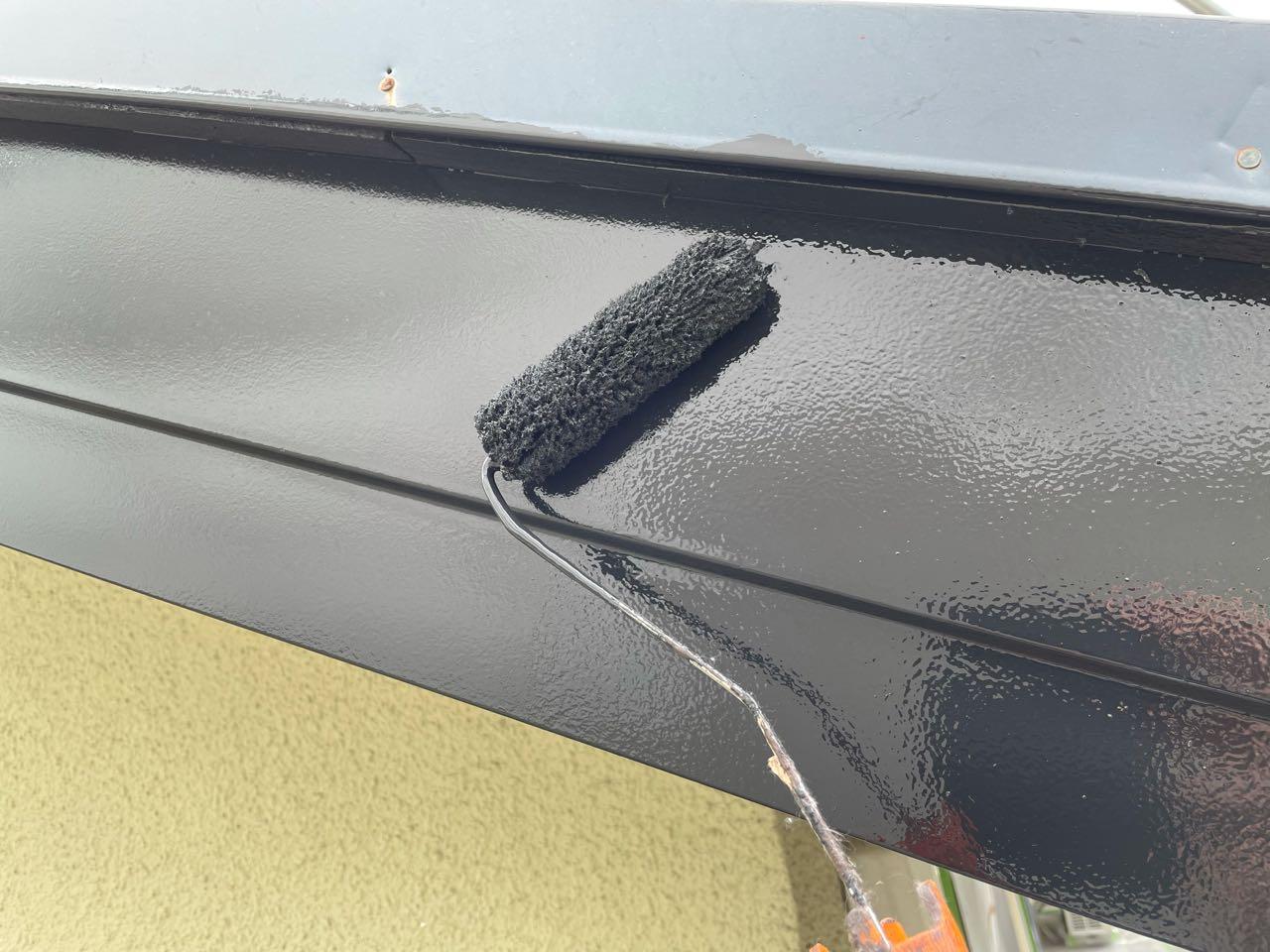 【破風・鼻隠し塗装】上塗り