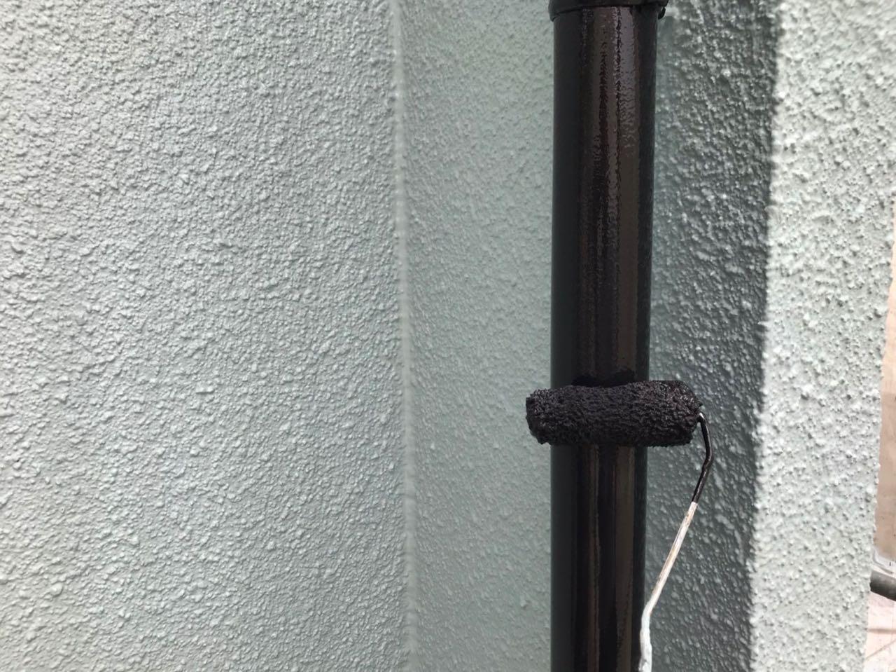 【雨樋塗装】上塗り