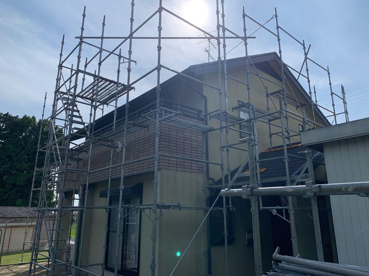 【足場設置工事】設置中