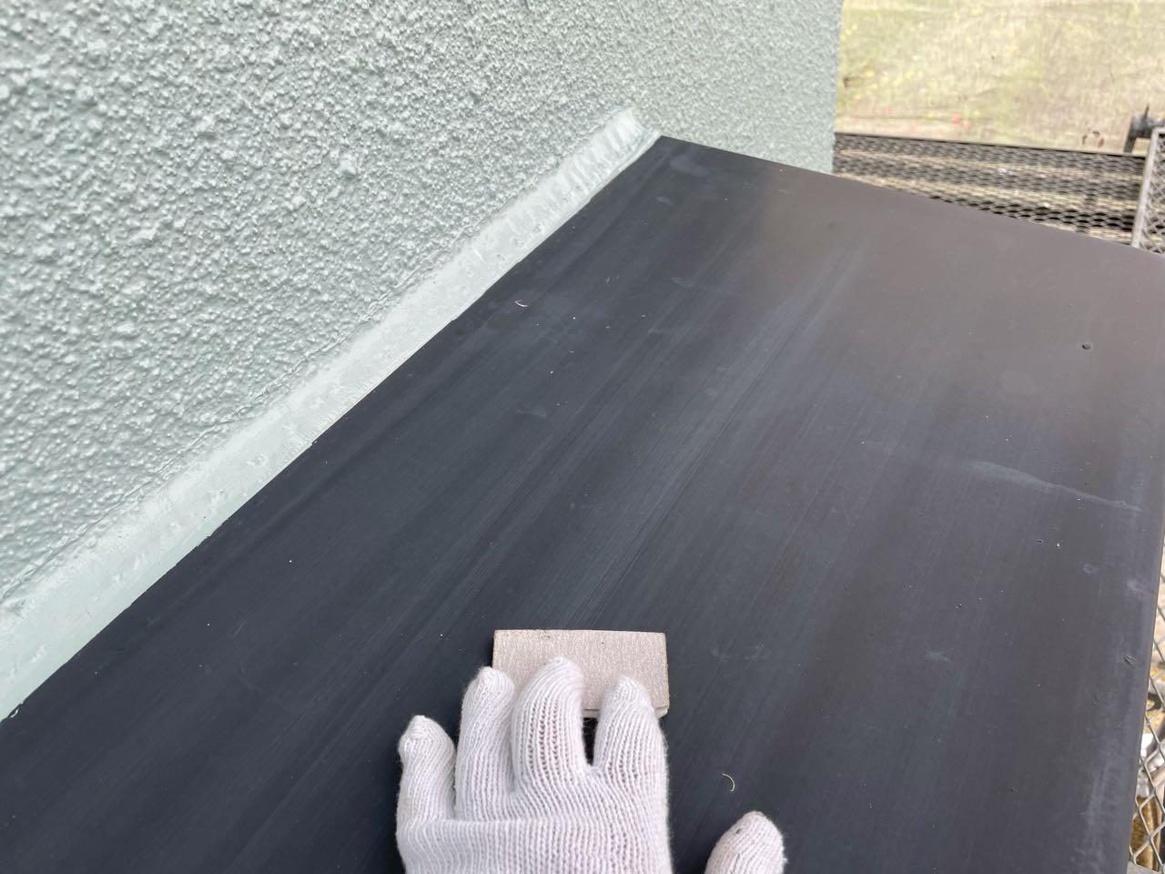 【庇塗装】ケレン作業