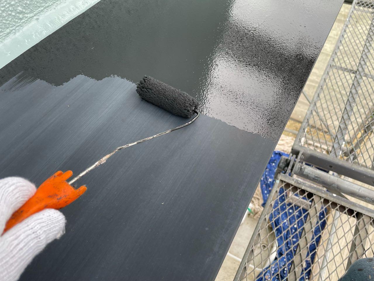 【庇塗装】下塗り