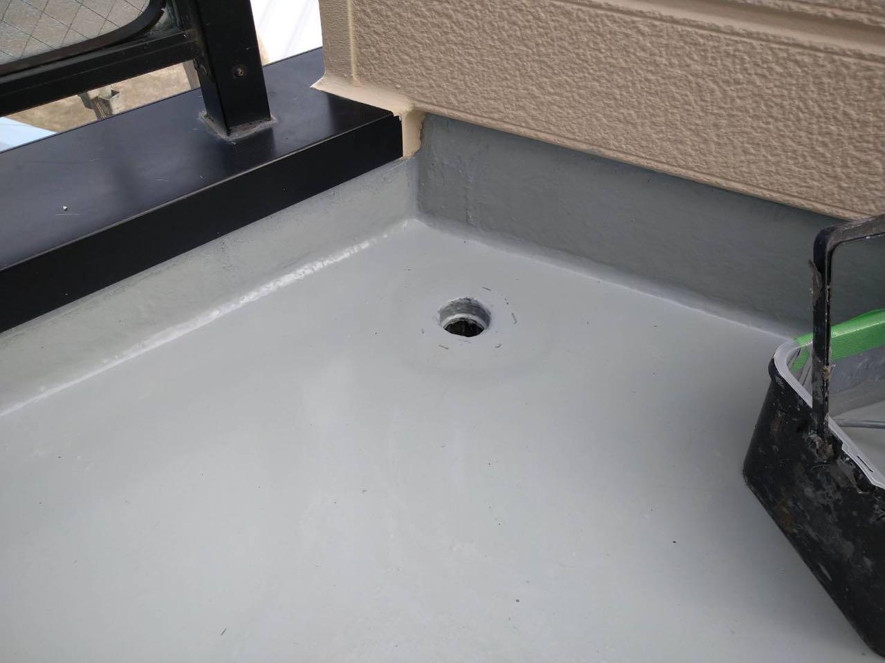 【防水工事】トップコート塗布