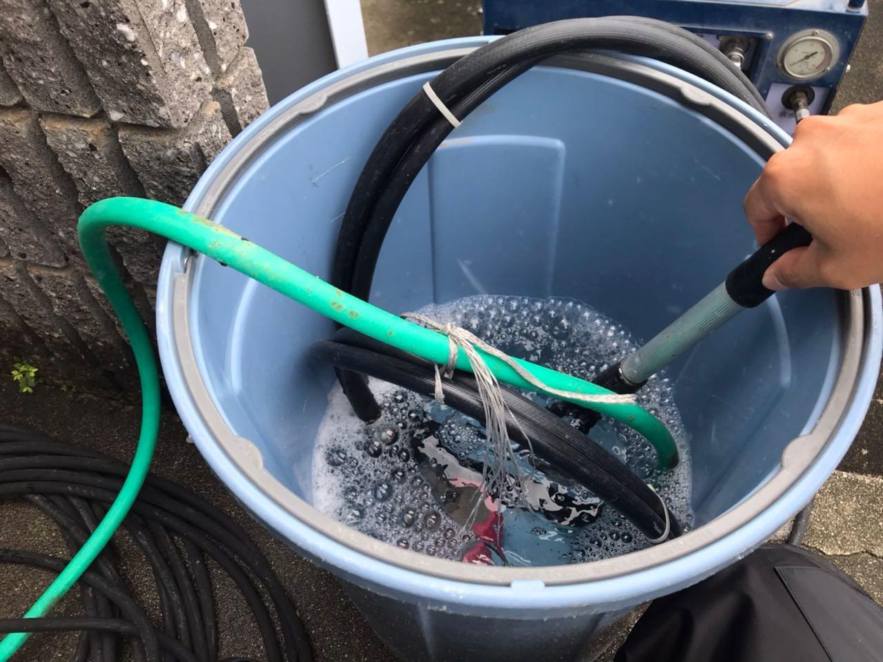 【バイオ洗剤準備】洗浄液攪拌