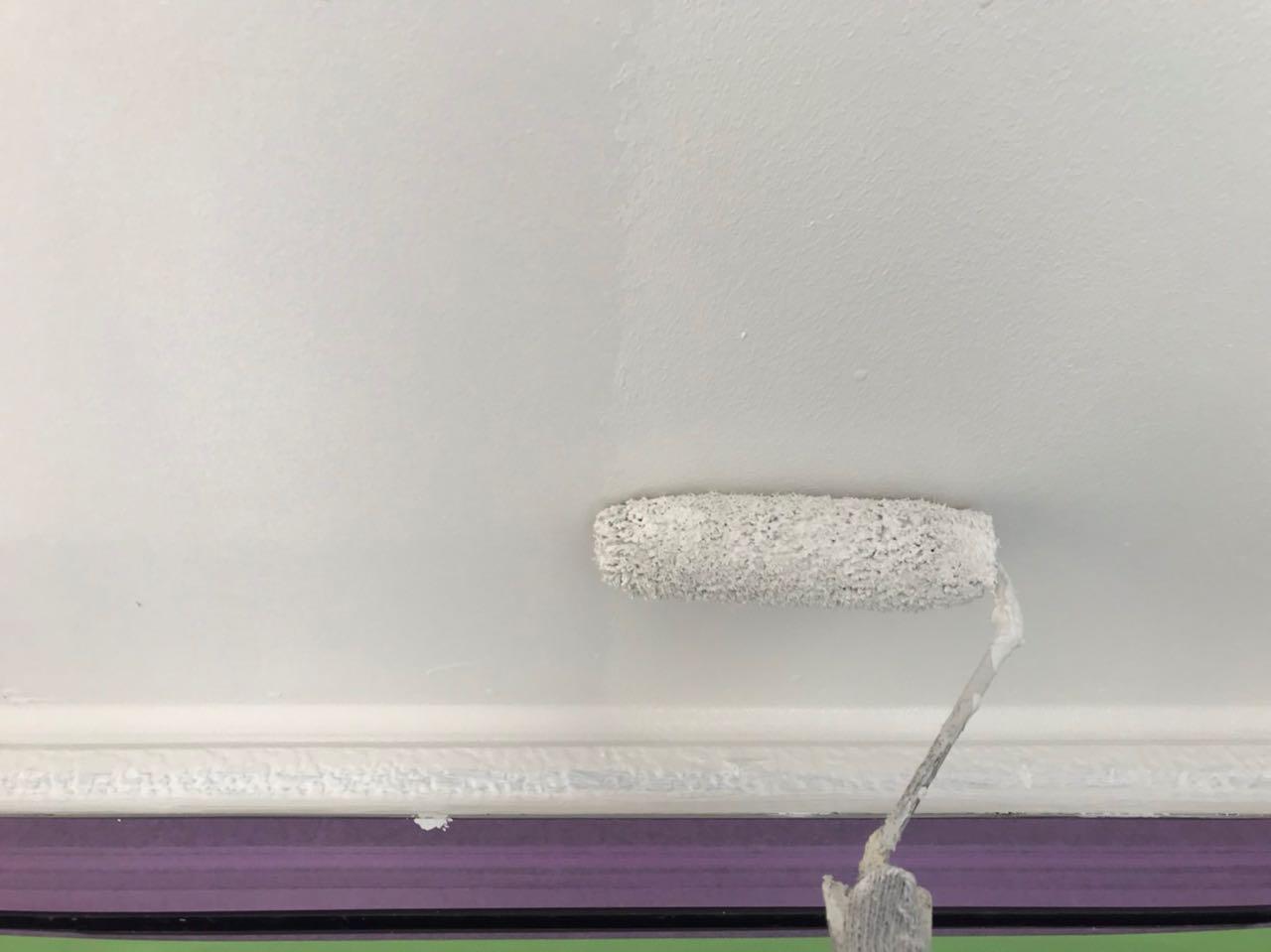 【軒天塗装】上塗り