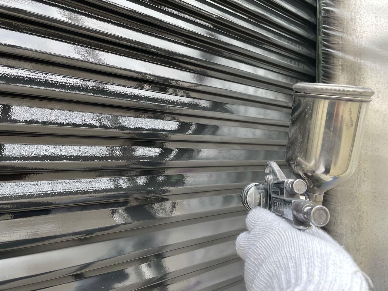 【雨戸塗装】上塗り