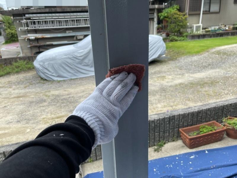 【スリムダクト塗装】ケレン作業