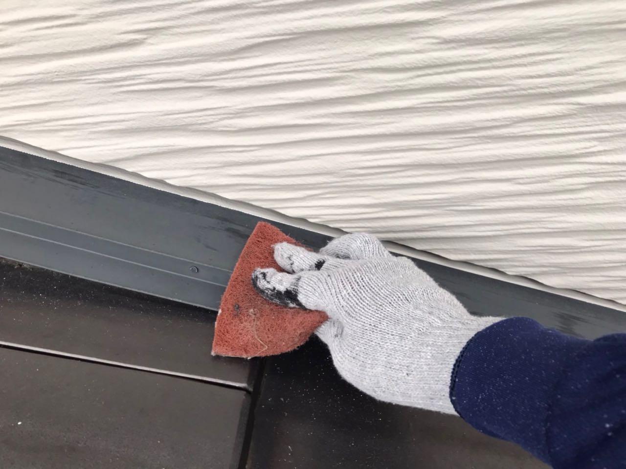 【熨斗板金塗装】ケレン作業