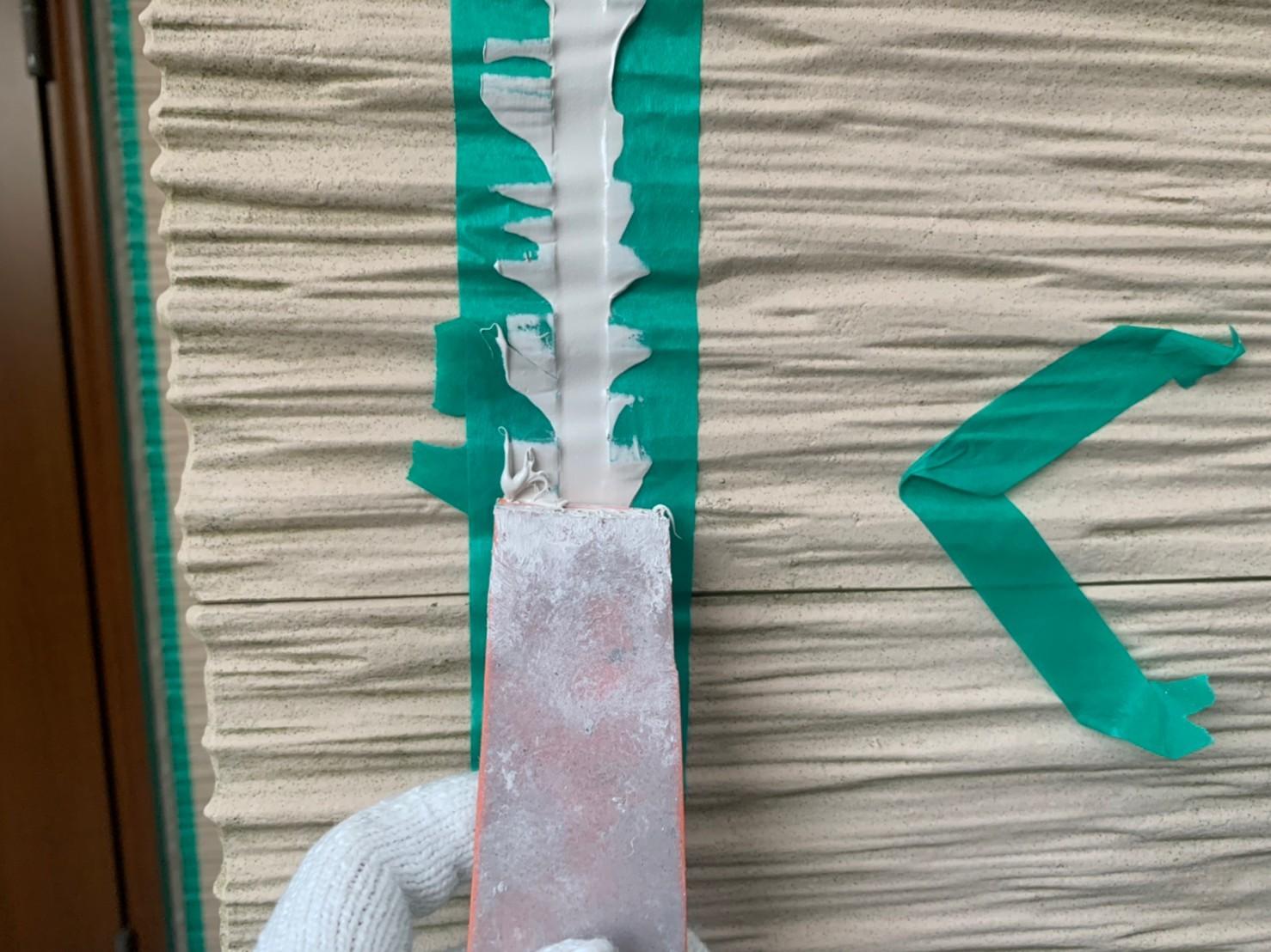 【シーリング工事】ヘラ押さえ