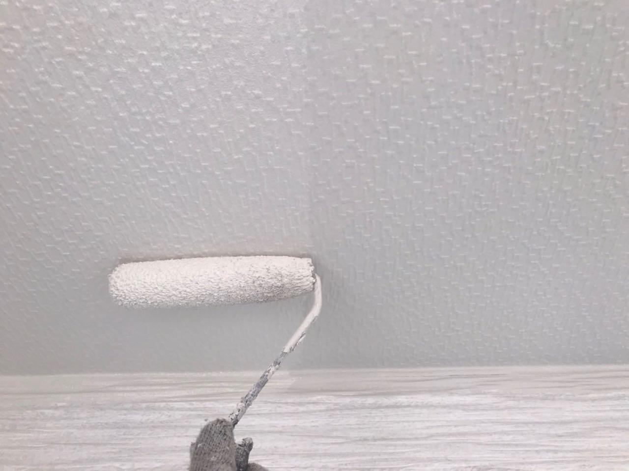 【軒天塗装】上塗り