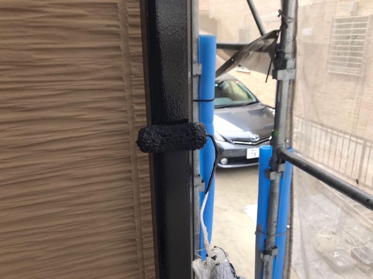 【雨樋塗装】下塗り