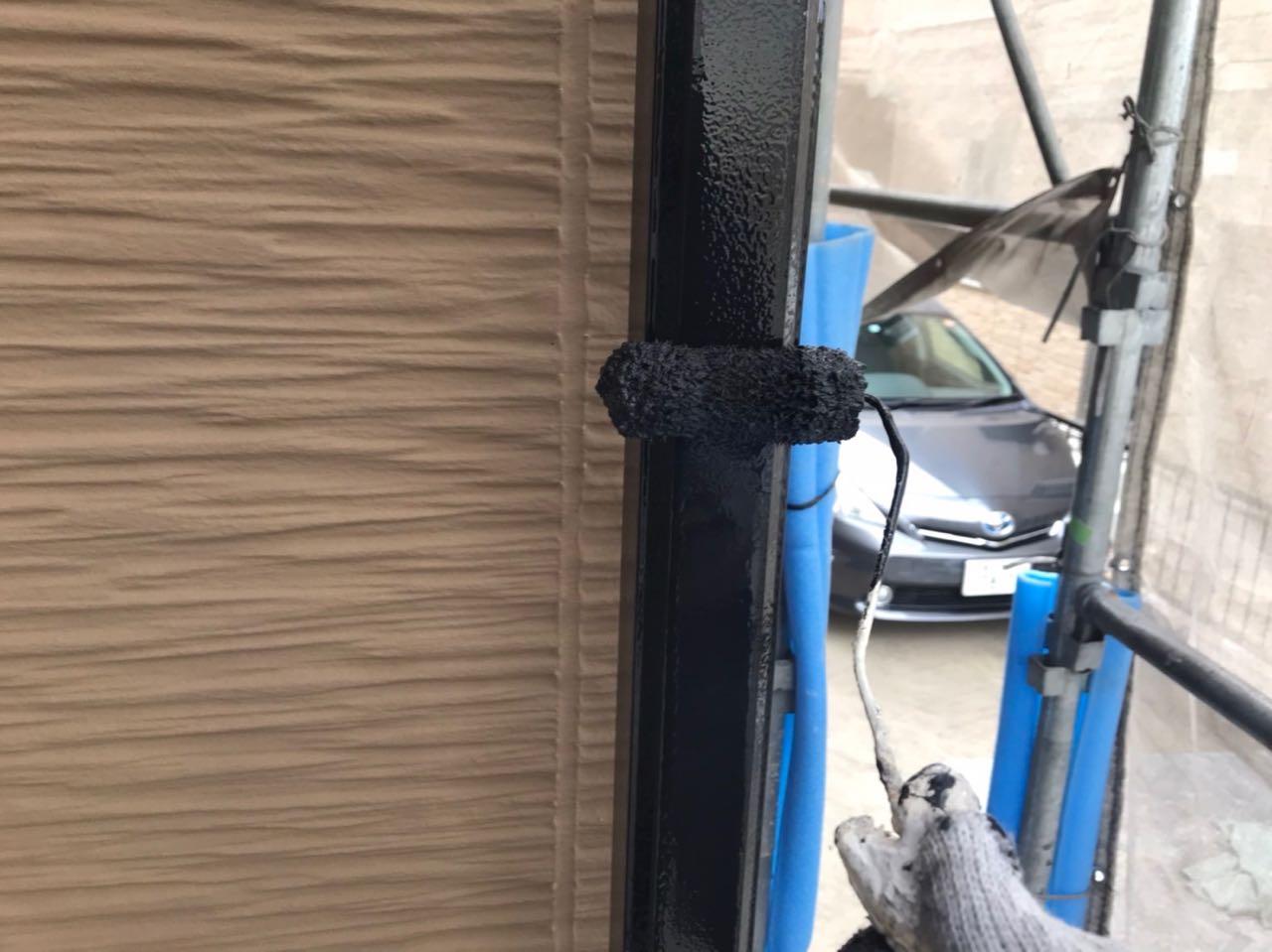 【雨樋塗装】上塗り