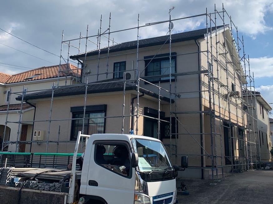 【足場設置工事】設置中