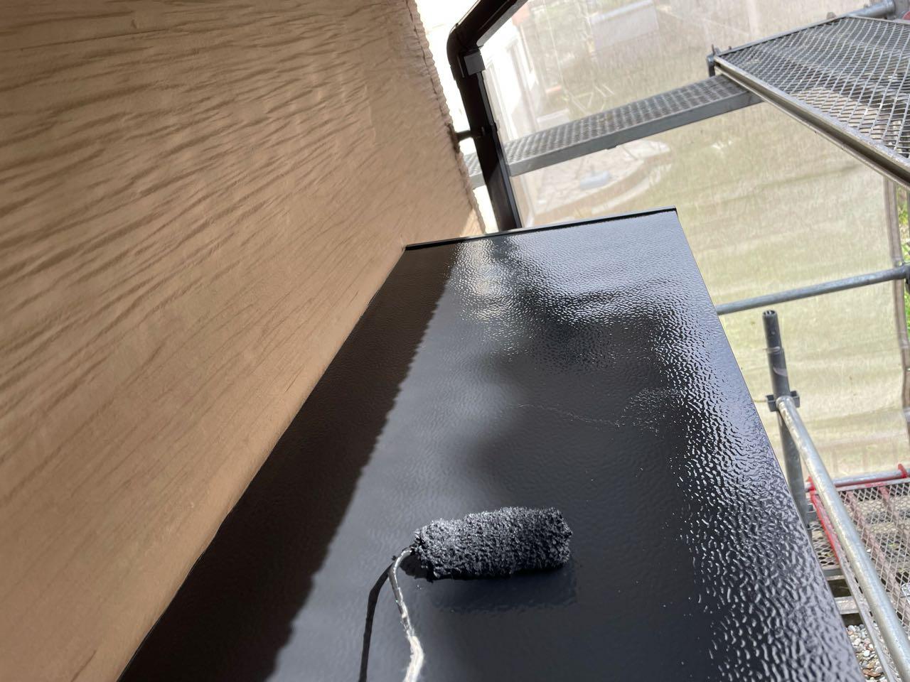 【庇塗装】上塗り