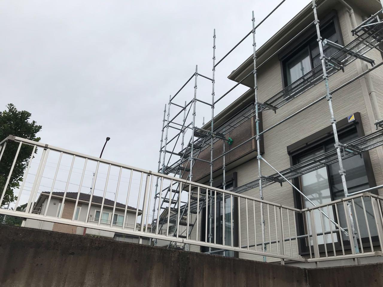 【足場設置工事】設置中