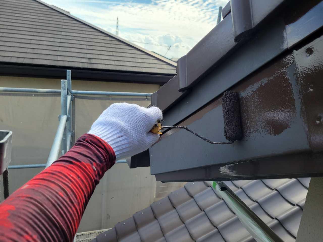 【破風・鼻隠し塗装】下塗り