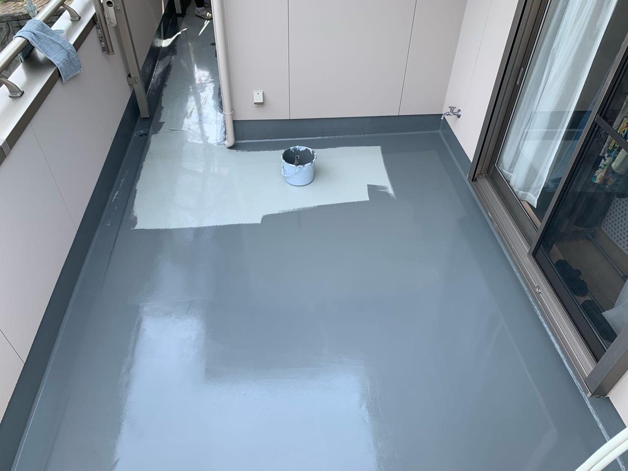 【防水工事】トップコート塗布