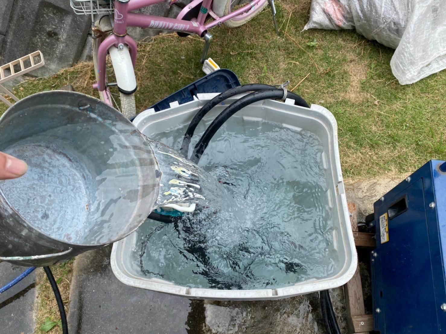 【バイオ洗剤準備】原液混入