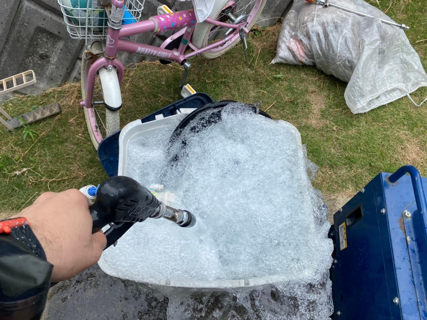 【バイオ洗剤準備】洗浄液攪拌