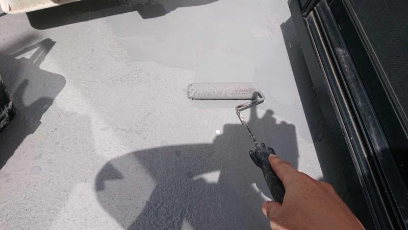 【防水工事】ウレタン防水塗布1回目