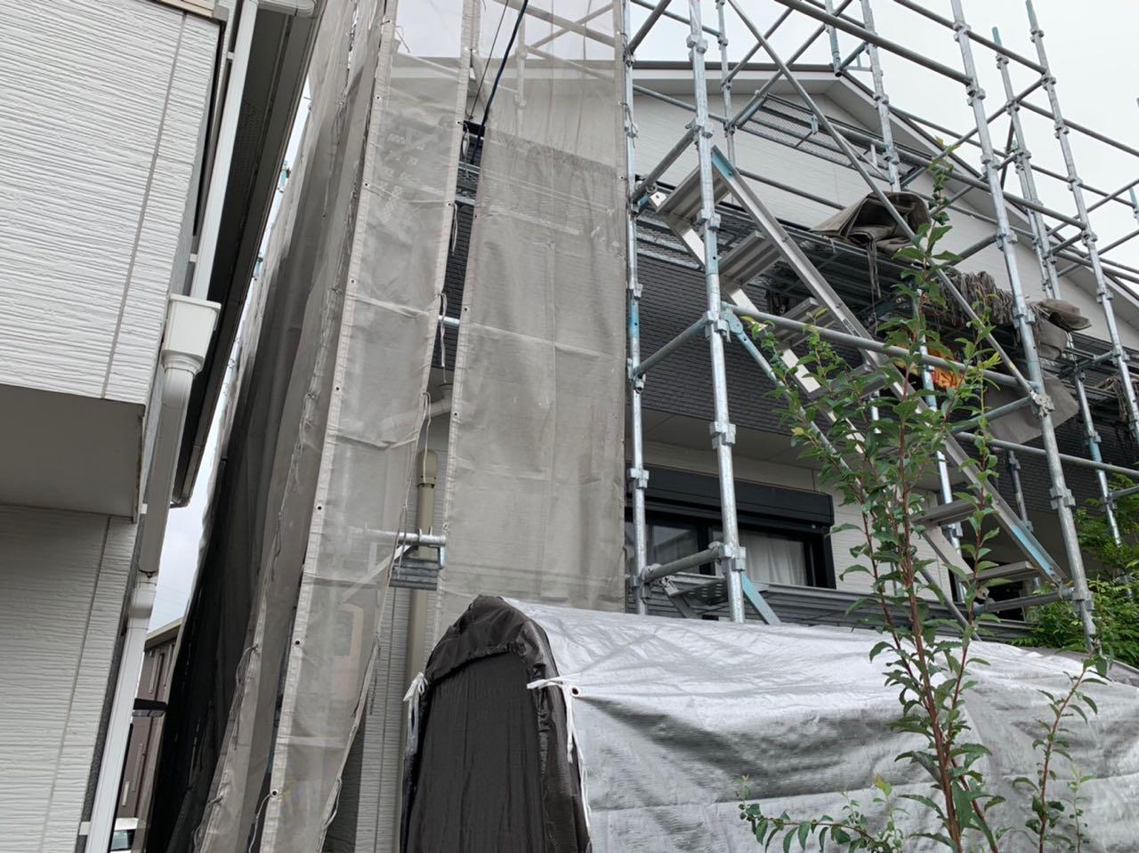 【足場設置工事】設置中