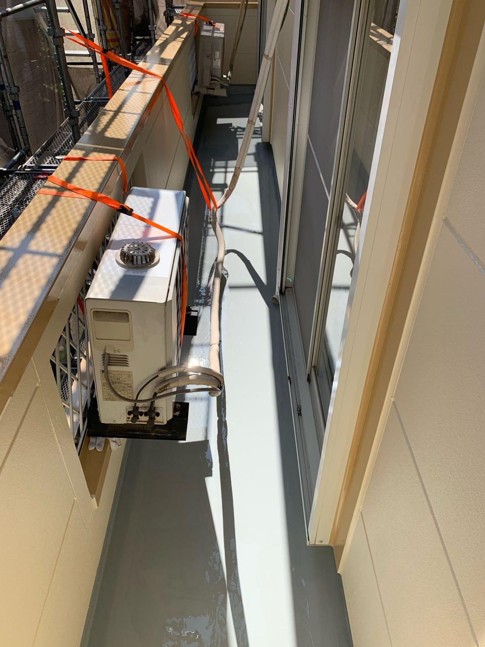 【防水工事】ウレタン防水塗布1回目