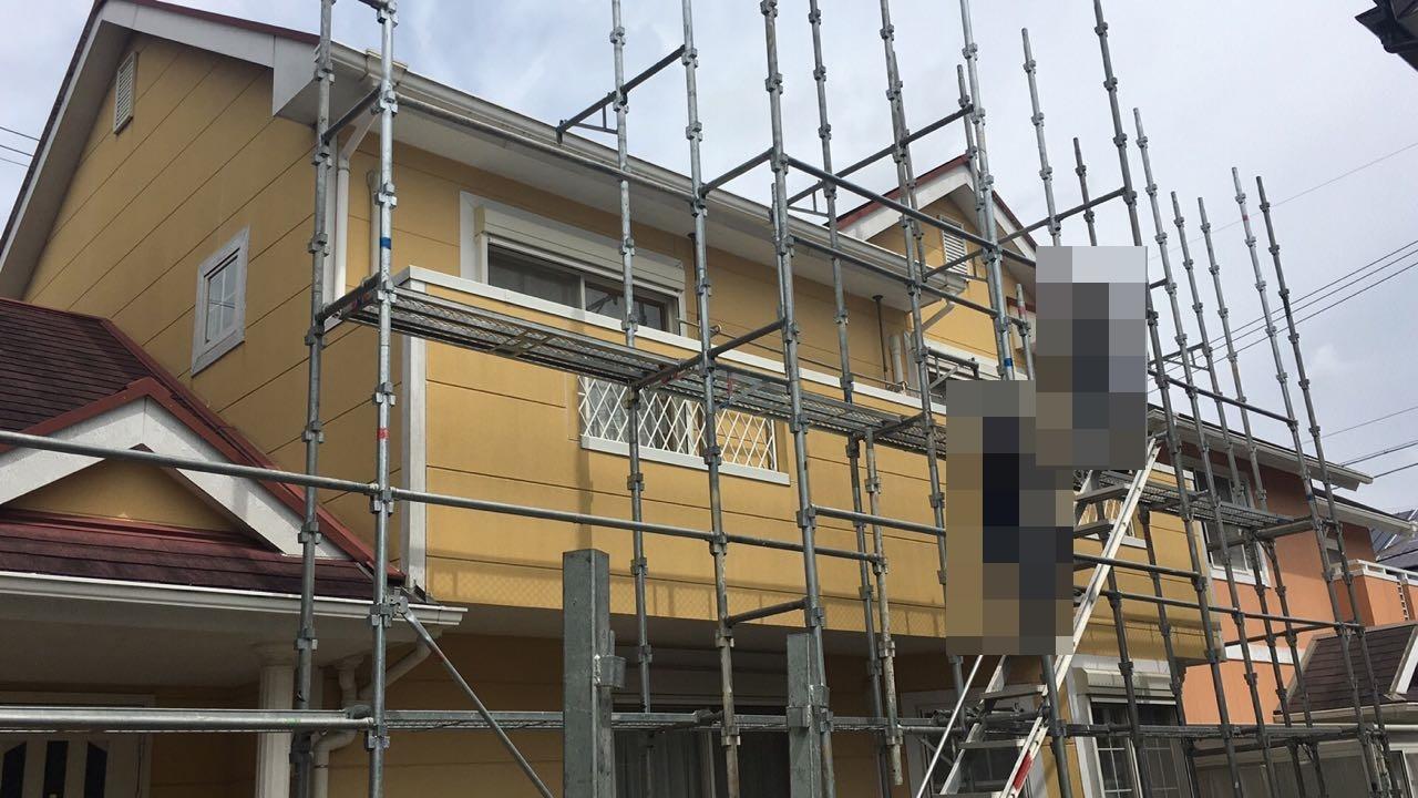 【足場設置工事】設置中