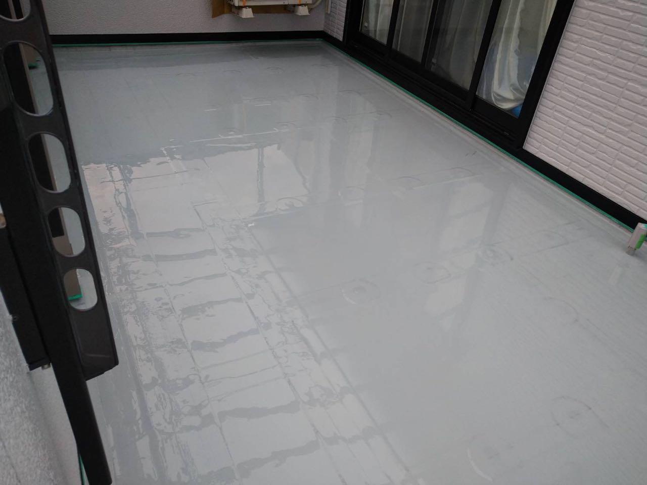 【防水工事】ウレタン防水塗布1回目