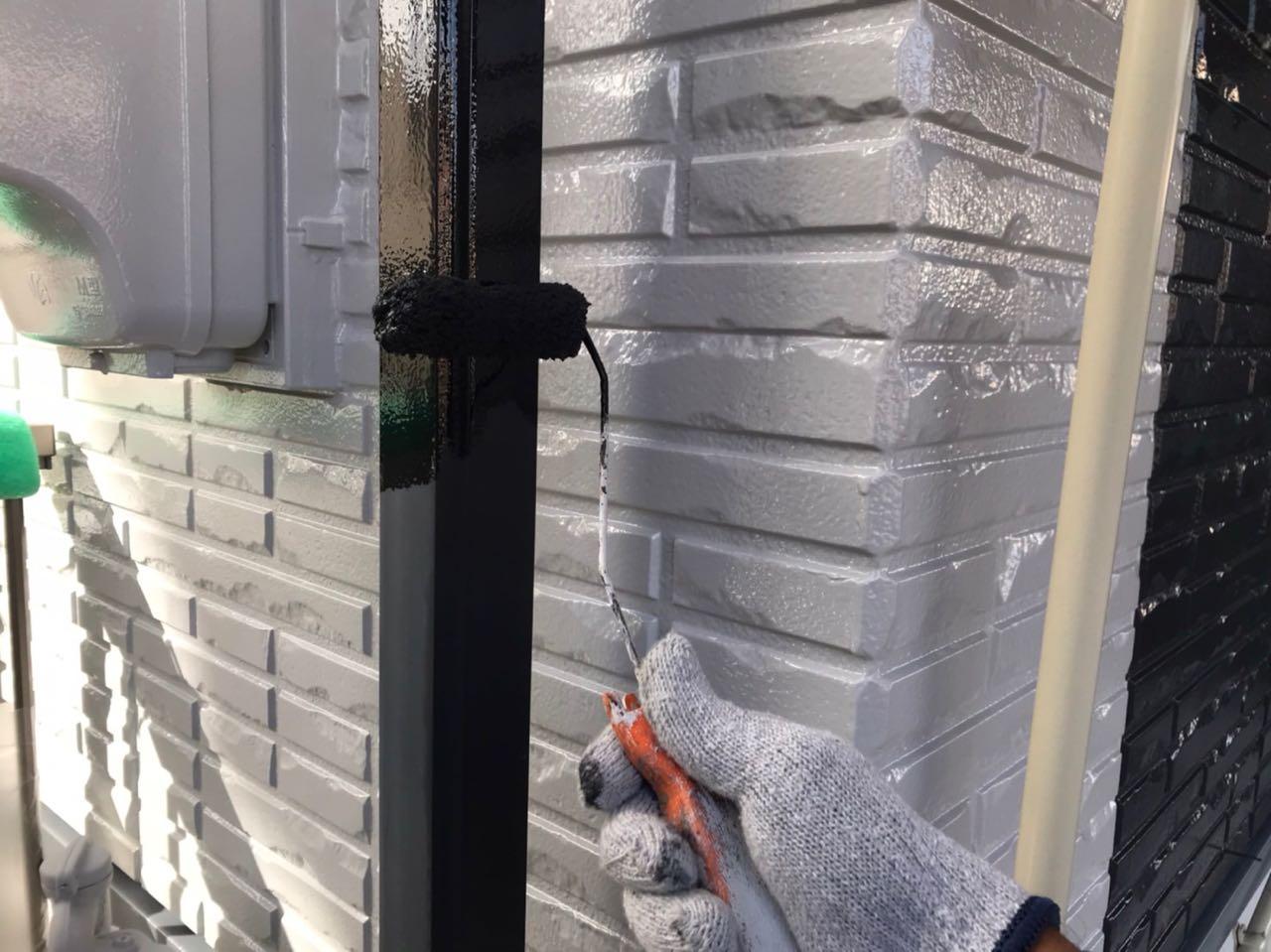 【雨樋塗装】下塗り