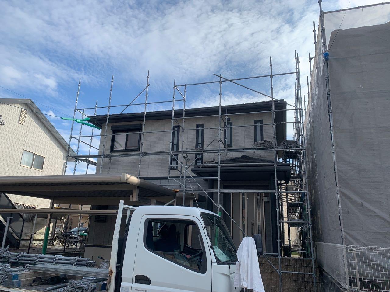 【足場設置工事】設置中